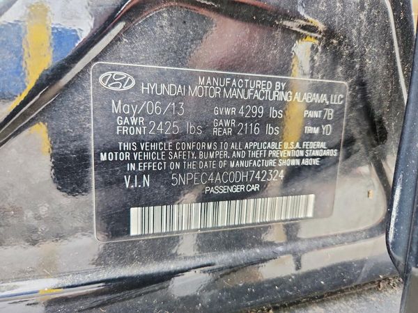 2013 HYUNDAI SONATA