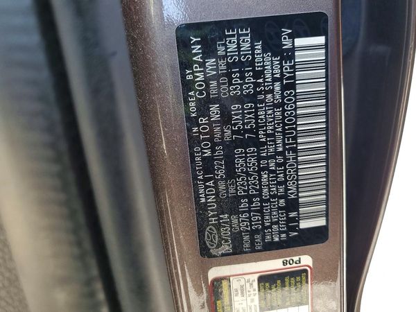 2015 HYUNDAI SANTA FE TOP