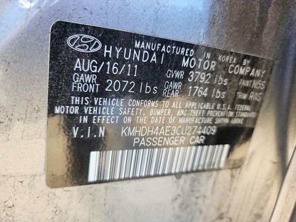 2012 HYUNDAI ELANTRA
