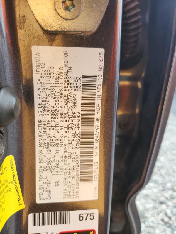 2013 TOYOTA TACOMA Delux