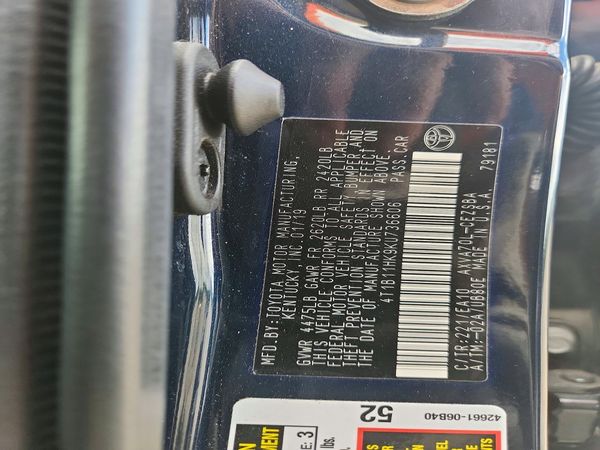 2019 TOYOTA CAMRY L/LE/SE/XLE