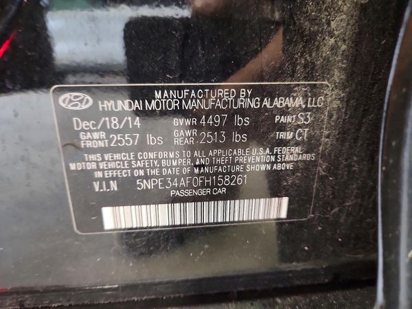 2015 HYUNDAI SONATA