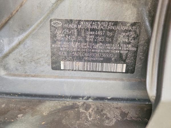 2013 HYUNDAI SONATA — VINS