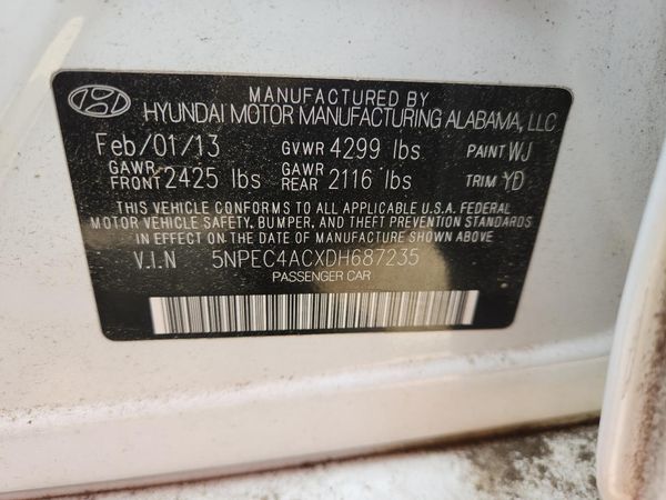 2013 HYUNDAI SONATA