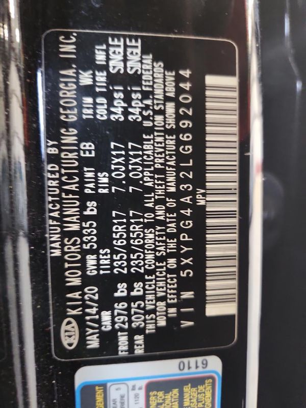 2020 KIA SORENTO