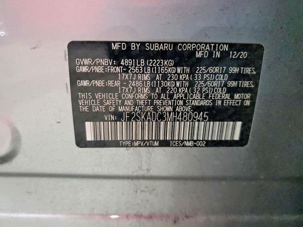 2021 SUBARU FORESTER Base