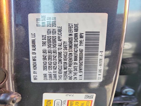 2021 HONDA PILOT SE
