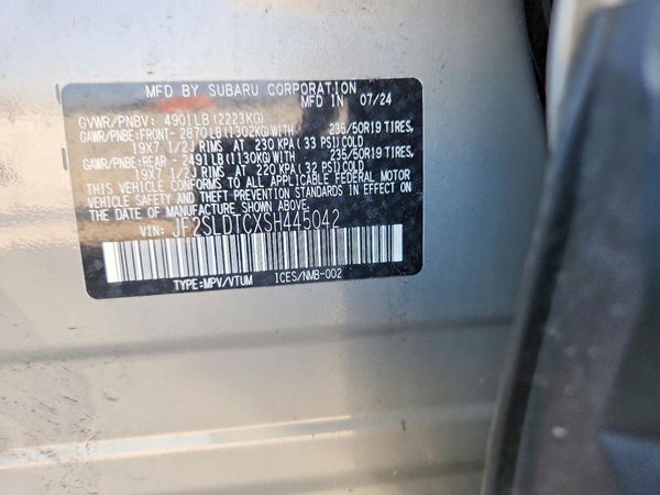 2025 SUBARU FORESTER — VINS