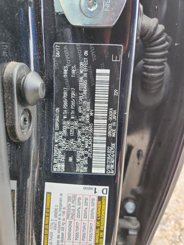 2017 TOYOTA 4RUNNER Ltd/SR5/SR5 Premium — VINS
