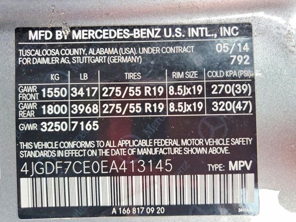 2014 MERCEDES-BENZ GL GL450 4MATIC