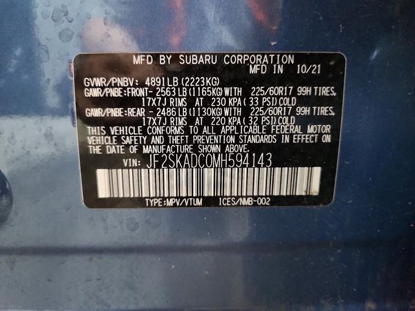 2021 SUBARU FORESTER Base