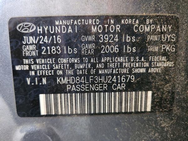 2017 HYUNDAI ELANTRA
