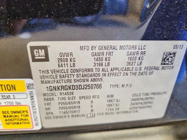 2013 CHEVROLET TRAVERSE 1LT