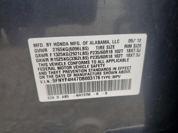 2013 HONDA PILOT EX