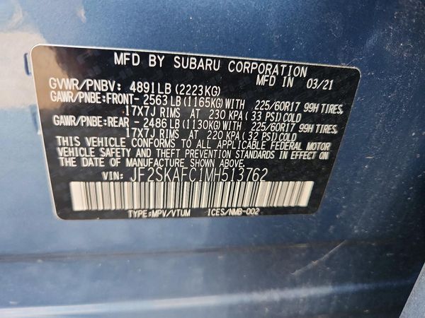 2021 SUBARU FORESTER