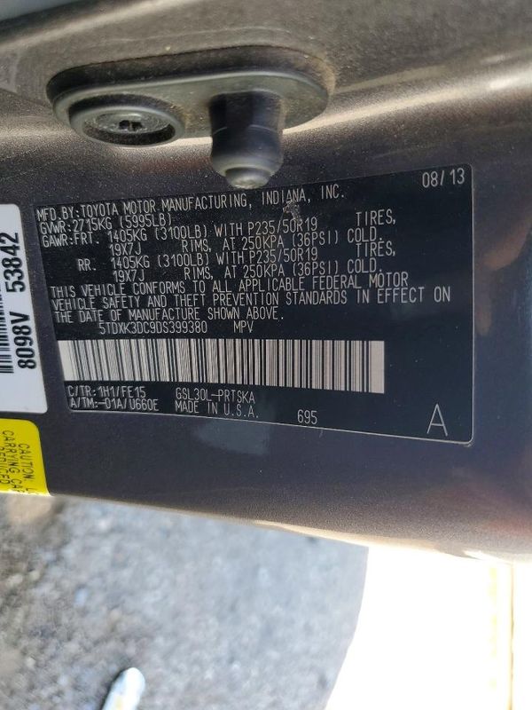 2013 TOYOTA SIENNA