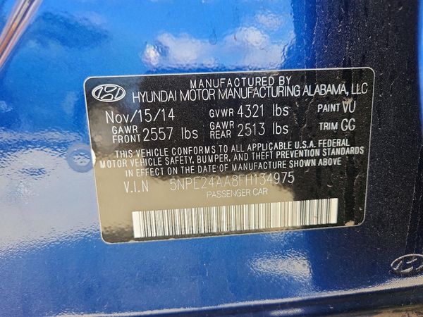 2015 HYUNDAI SONATA SE, ECO