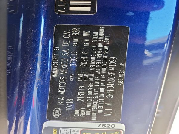 2019 KIA FORTE