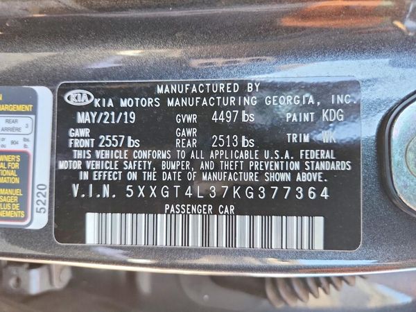 2019 KIA OPTIMA