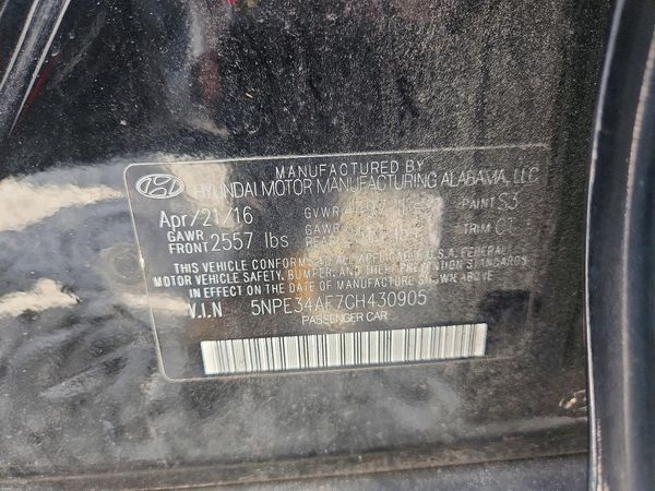 2016 HYUNDAI SONATA