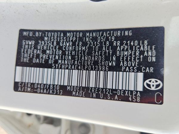 2020 TOYOTA COROLLA LE, w/Premium Pkg