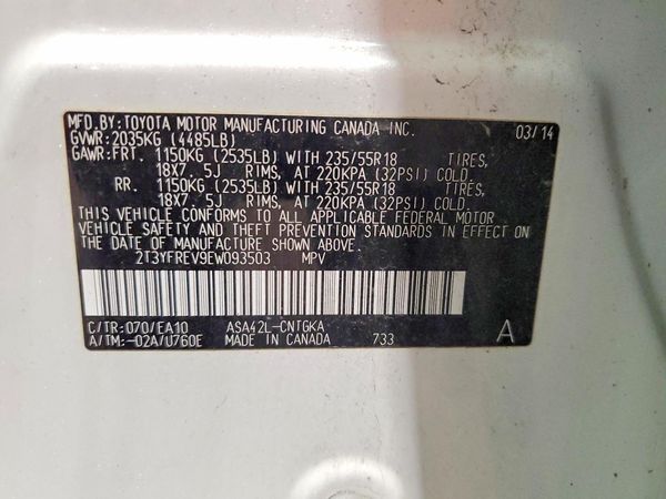 2014 TOYOTA RAV4 High