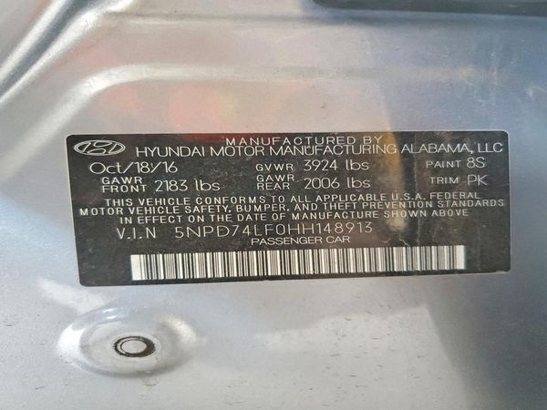 2017 HYUNDAI ELANTRA SE Base