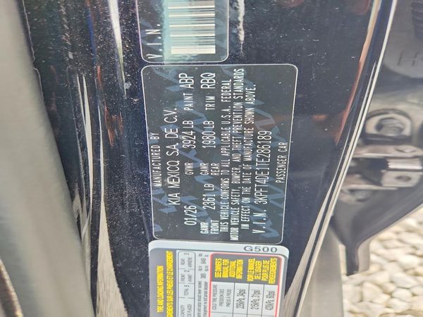 2026 KIA K4 LX, LXS — VINS