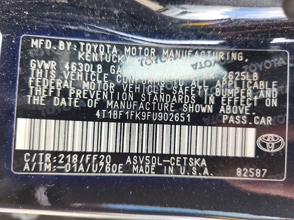 2015 TOYOTA CAMRY