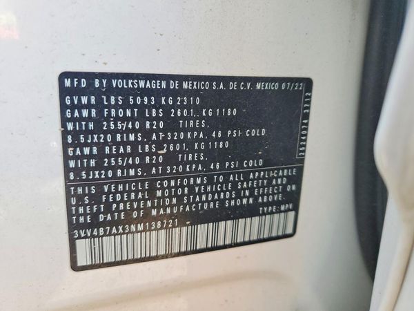 2022 VOLKSWAGEN TIGUAN