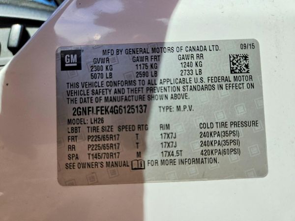 2016 CHEVROLET EQUINOX LT