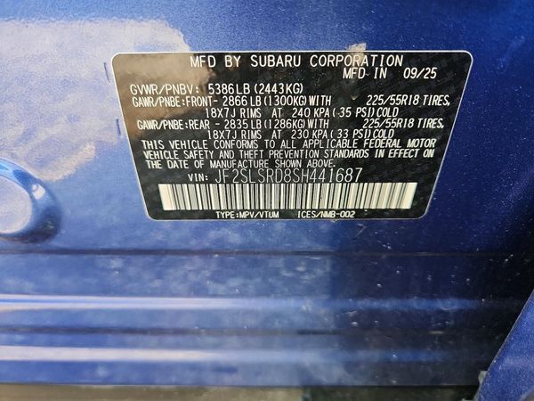 2025 SUBARU FORESTER Limited