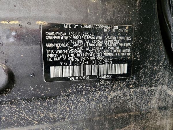 2019 SUBARU FORESTER Prm Base+ES
