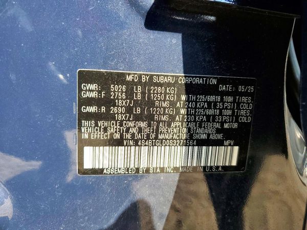 2025 SUBARU OUTBACK Onyx Edition