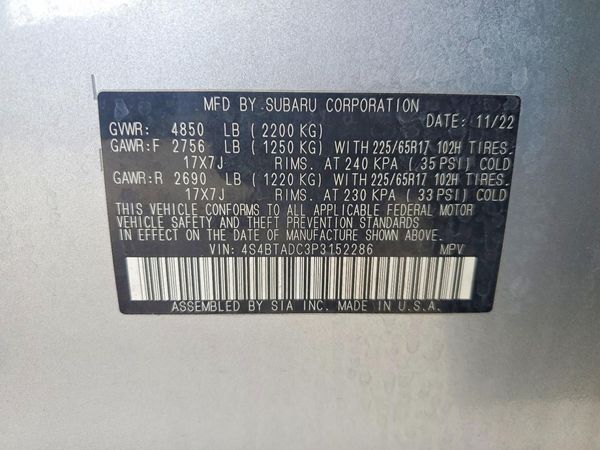 2023 SUBARU OUTBACK