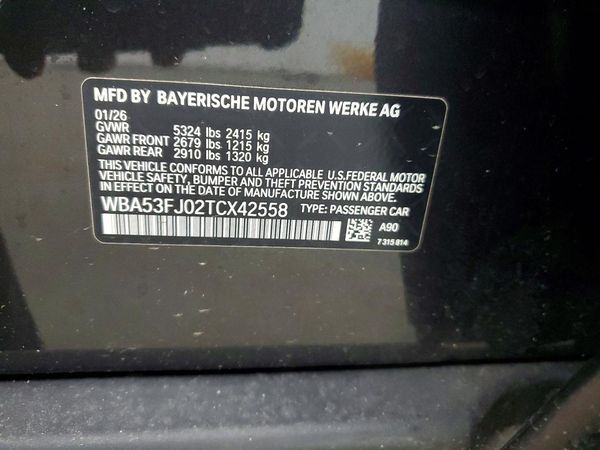 2026 BMW 5 SERIES xDrive — VINS