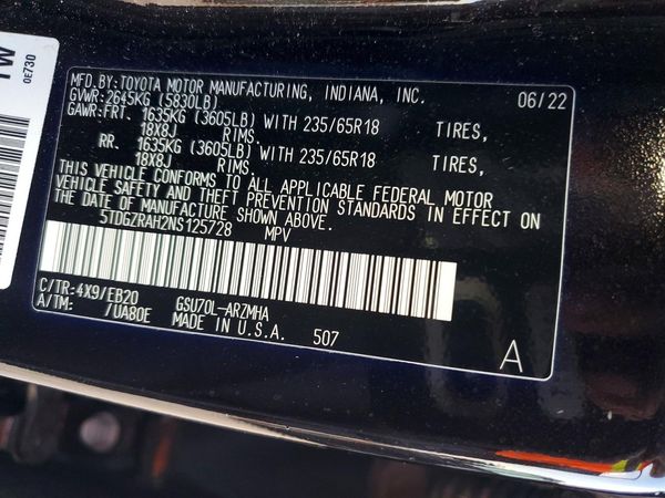 2022 TOYOTA HIGHLANDER