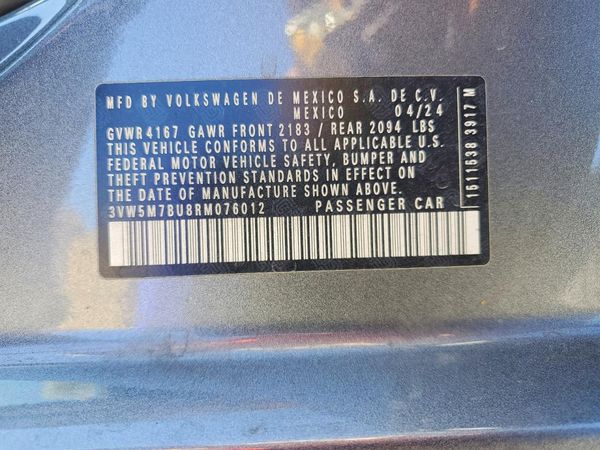 2024 VOLKSWAGEN JETTA S, S (AQ301 Trans)