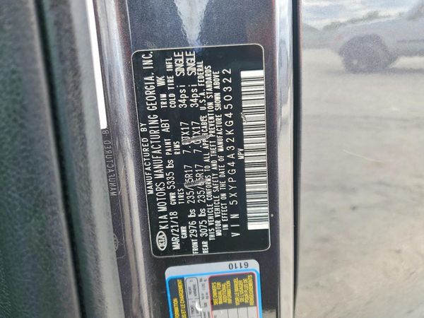 2019 KIA SORENTO
