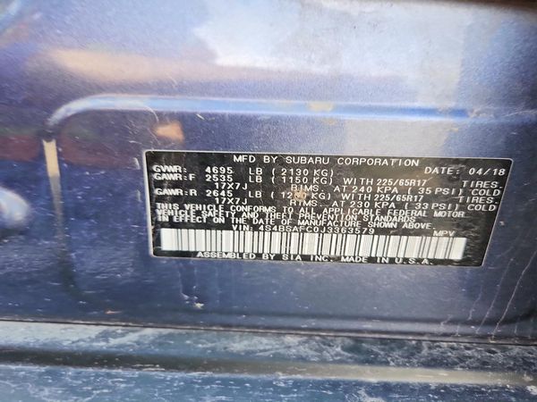 2018 SUBARU OUTBACK Premium+ES