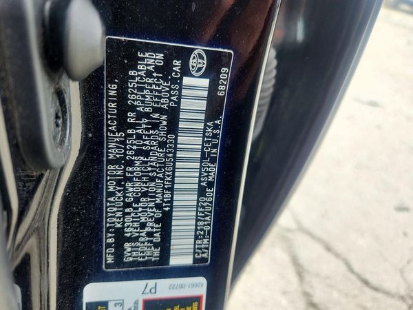 2016 TOYOTA CAMRY