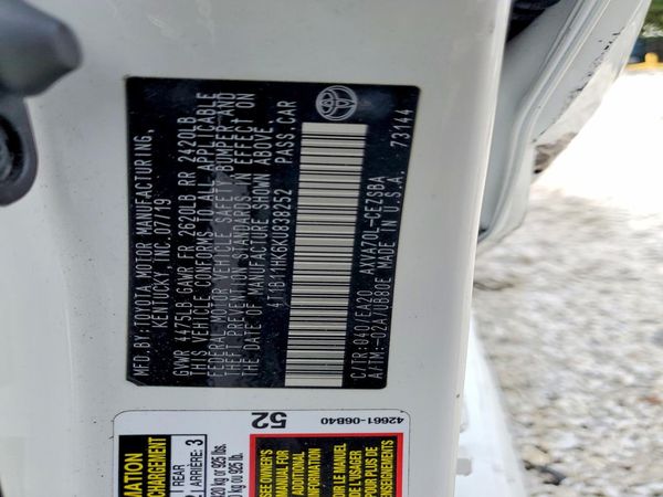 2019 TOYOTA CAMRY L/LE/SE/XLE