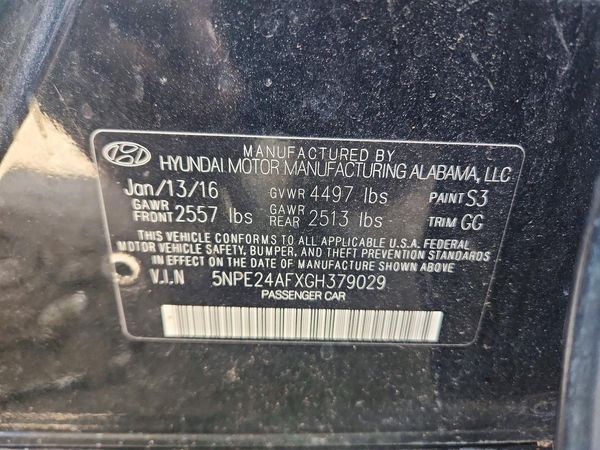 2016 HYUNDAI SONATA