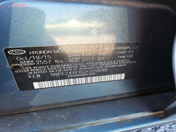 2016 HYUNDAI SONATA