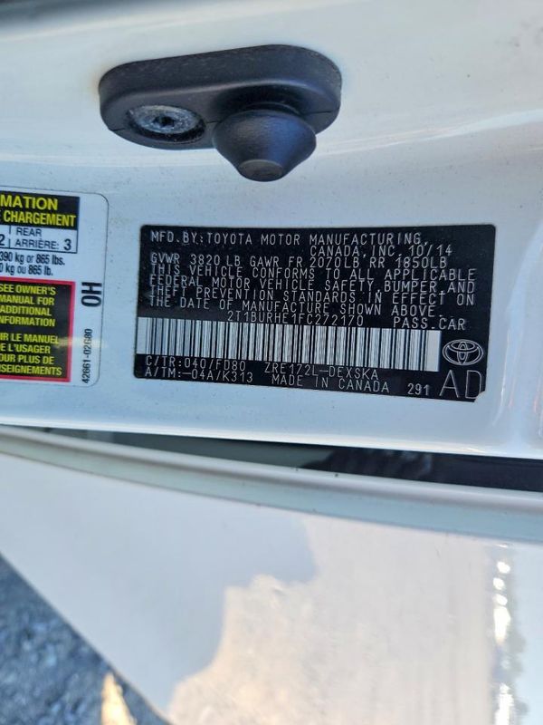 2015 TOYOTA COROLLA L/LE