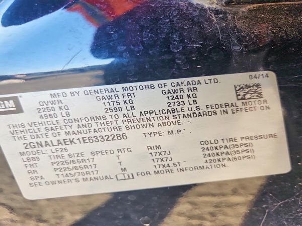 2014 CHEVROLET EQUINOX LS