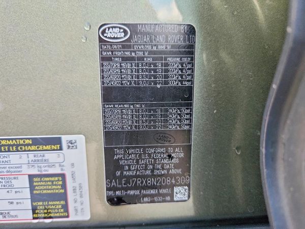 2022 LAND ROVER DEFENDER 110 S