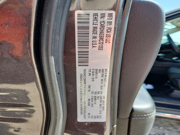 2021 DODGE DURANGO SXT — VINS