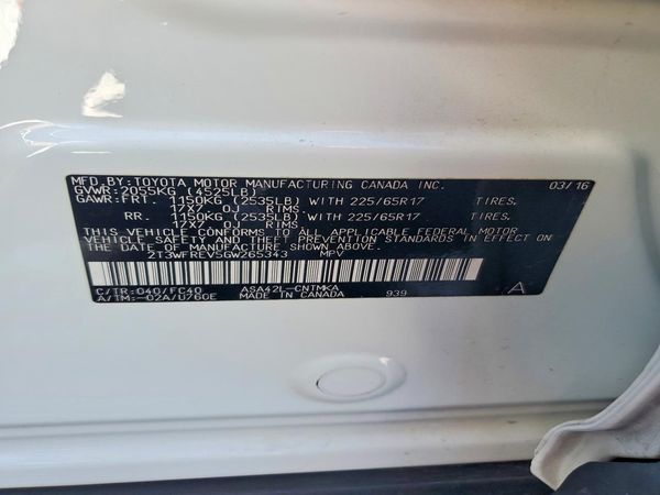 2016 TOYOTA RAV4 XLE (M Grade)