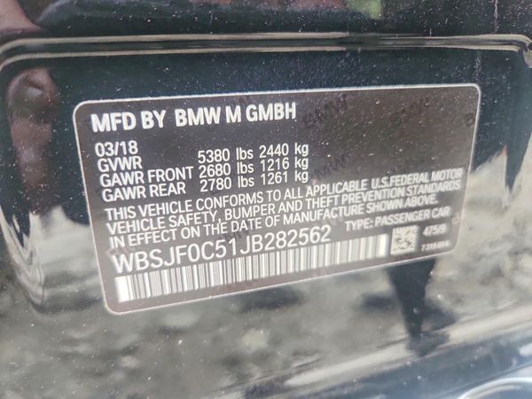 2018 BMW M5 — VINS